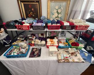 Knitting, sewing, craft supplies