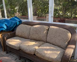 Patio sofa w/cushions