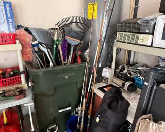 Lawn tools, fishing poles