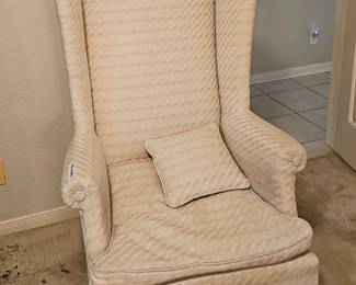 vintage high back chair