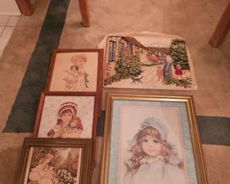 Selection of embroidery art
