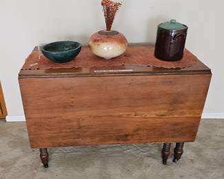 antique folding table
