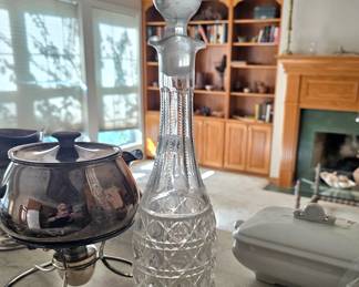 decanter and kitchen goodies