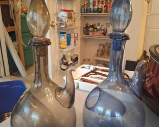 Vintage wine decanters