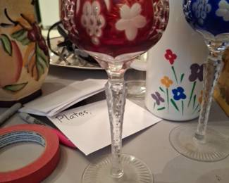 Czechoslovakian cut glass