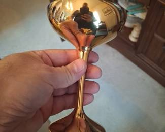 Gold-plated champagne glasses