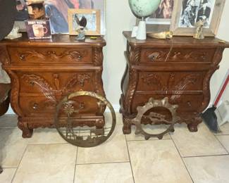 PAIR OF LARGE BEDSIDE CHESTS