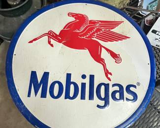 VINTAGE 23" MOBILGAS SIGN 