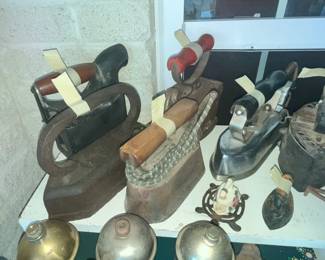 EARLY ELECTRICS, CAST IRON, HOT COAL IRONS