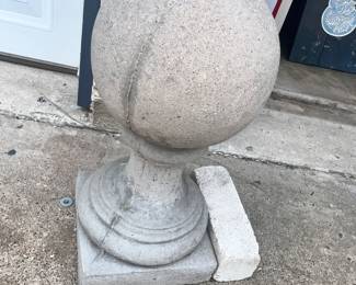 TWO PAIR OF CONCRETE BALLS - SMALLER PAIR