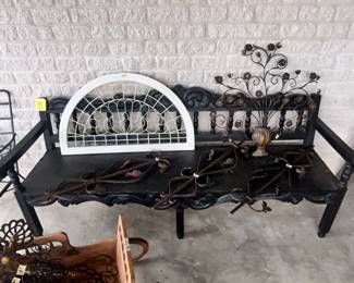 LOND WOODEN SPANISH BENCH