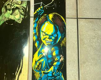 SEVERAL COLLECTIBLE SKATEBOARD DECKS - CHUCKY by JIM GRECO