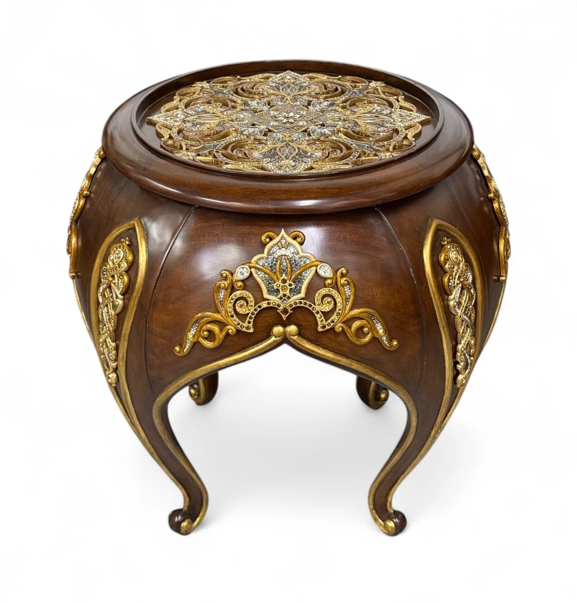 Jay Strongwater “Marilyn” Round Embellished Side Table
