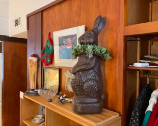 Large plastic Easter bunny