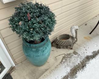 A pair of Patio planters