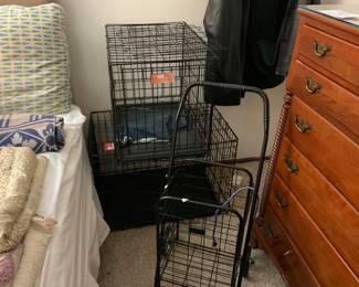 Two dog cages, new, new metal, shopping basket