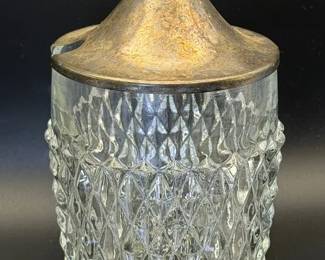 Diamond Point Dish With Metal Lid
