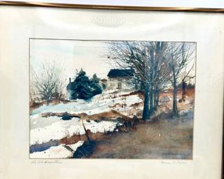 Signed Watercolor Painting “The Old Homestead” Marrian Price
