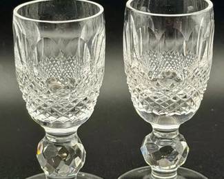 (2) Waterford Crystal Colleen Short Stem Cordial Glasses
