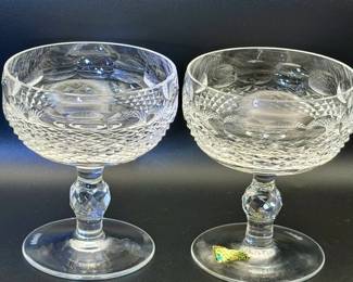 (2) Waterford Crystal Champagne/Tall Sherbert Glasses
