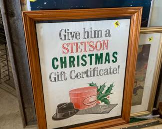 Framed Stetson Ad