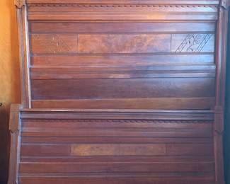 Wood head and foot board-full size-old