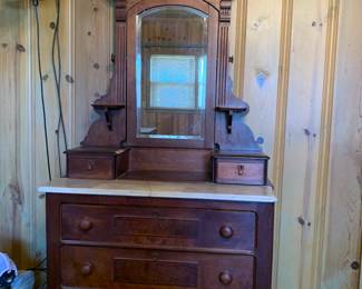 Dresser with marble top- old- good condition
