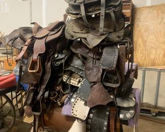 leather kiddie saddles