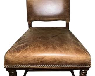 Vintage Leather BarleyTwist Chair I 