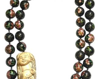 Vintage Cloisonne, Carved Bone  Jade 
