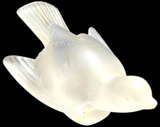 Lalique Colereux Frosted Crystal Bird 
