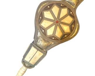 Brass Bone Inlay Moroccan Bellows 