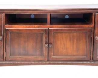 Warm Wood CottageCore Media Console 