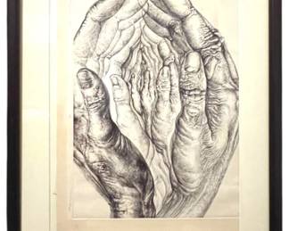 Signed Original Pencil Illustration 