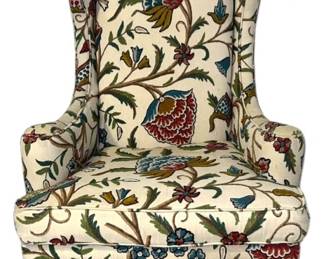 Cottage Core Floral Wingback ChaIr 