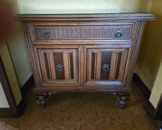Wood cabinet, lots of detail