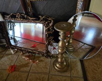 Mirrors & candle holder