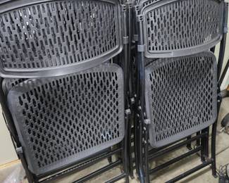 10 Plastic & metal folding chairs (8 shown)