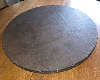 Large leather lazy susan