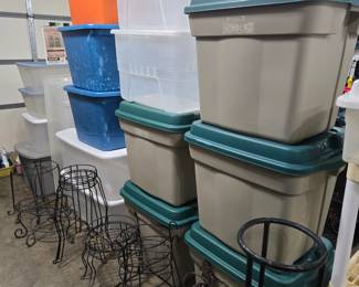 Storage tubs and plant stands