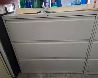 Lateral filing cabinets, two