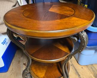 Wood 3 tier end table