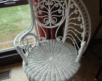 Unique vintage wicker chair