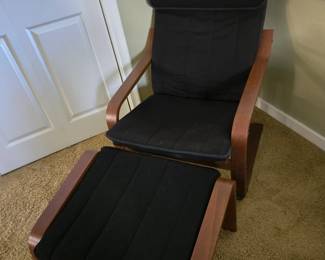 IKEA Poang chair & ottoman
