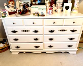 Vintage white wood dresser