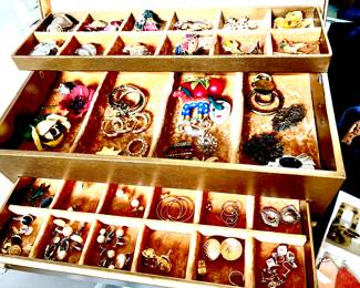 Vintage pins and earrings