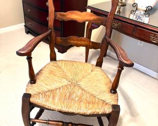 Vintage Country French rush seat chair