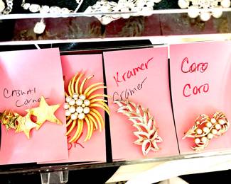 Vintage designer pins