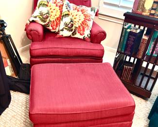 Comfortable easy chair and Ottoman
