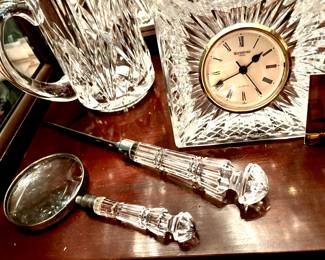Waterford clock/desk accessories
